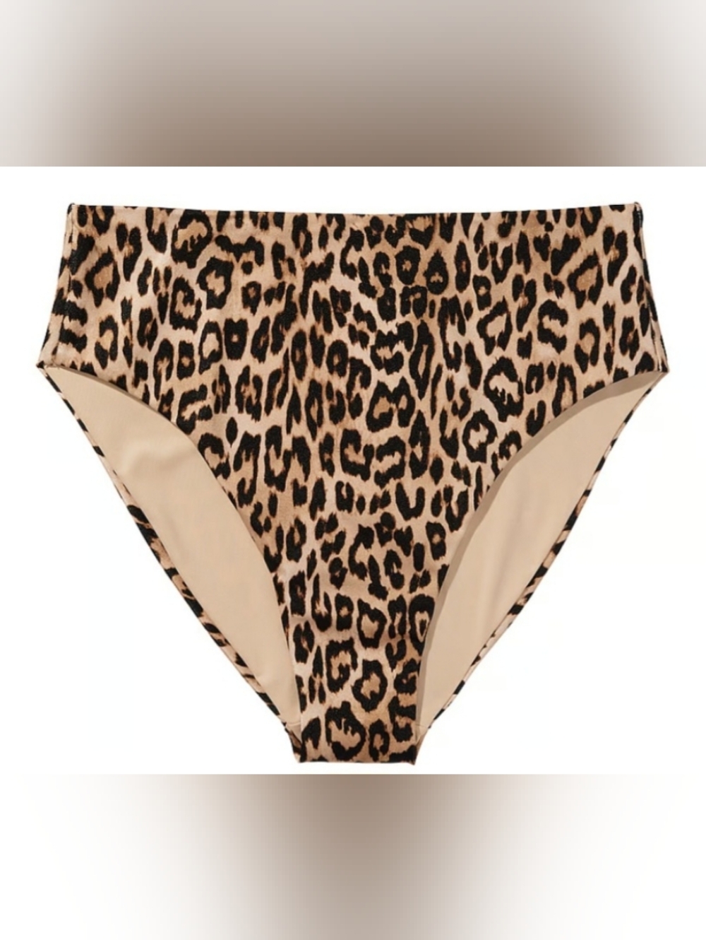 XS S VS Swim High Waist Full Coverage Bikini Bottom Leopard